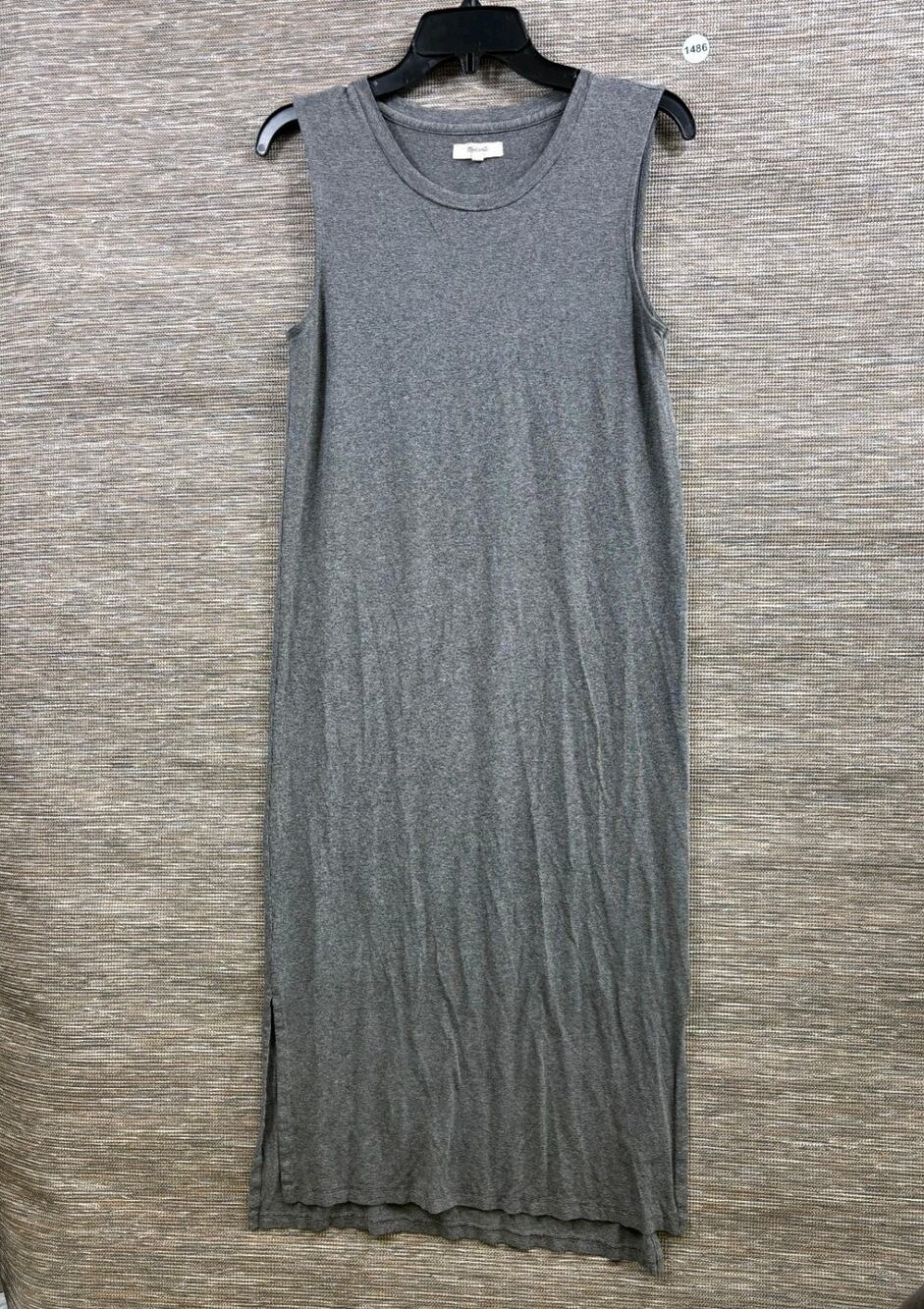 Madewell Midi Sleeveless T-Shirt Dress Womens Size XS Heathered Gray Casual